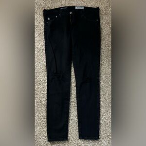 Ag Adriano Goldschmied Black Skinny Jeans